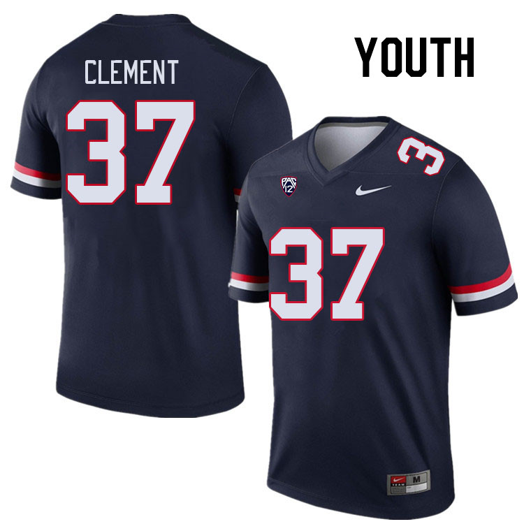 Youth #37 Nolan Clement Arizona Wildcats College Football Jerseys Stitched Sale-Navy